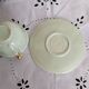 Green and gold tea cup, Villeroy and Boch style, vintage, 1950s
