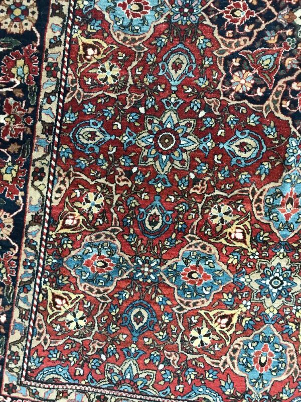 Very nice old Persian rug Esfahan fine handmade 150 X 218 CM