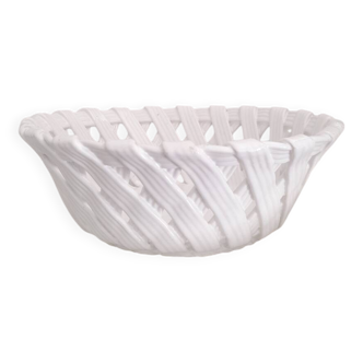 Italian woven ceramic basket