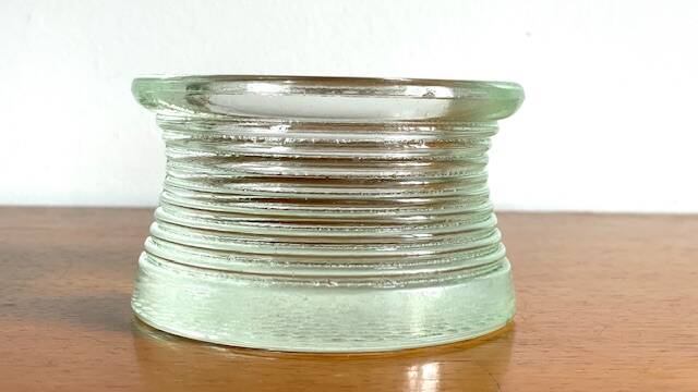 Vintage glass paperweight tray