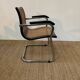 Marcel Breuer style  armchair molded cane seat