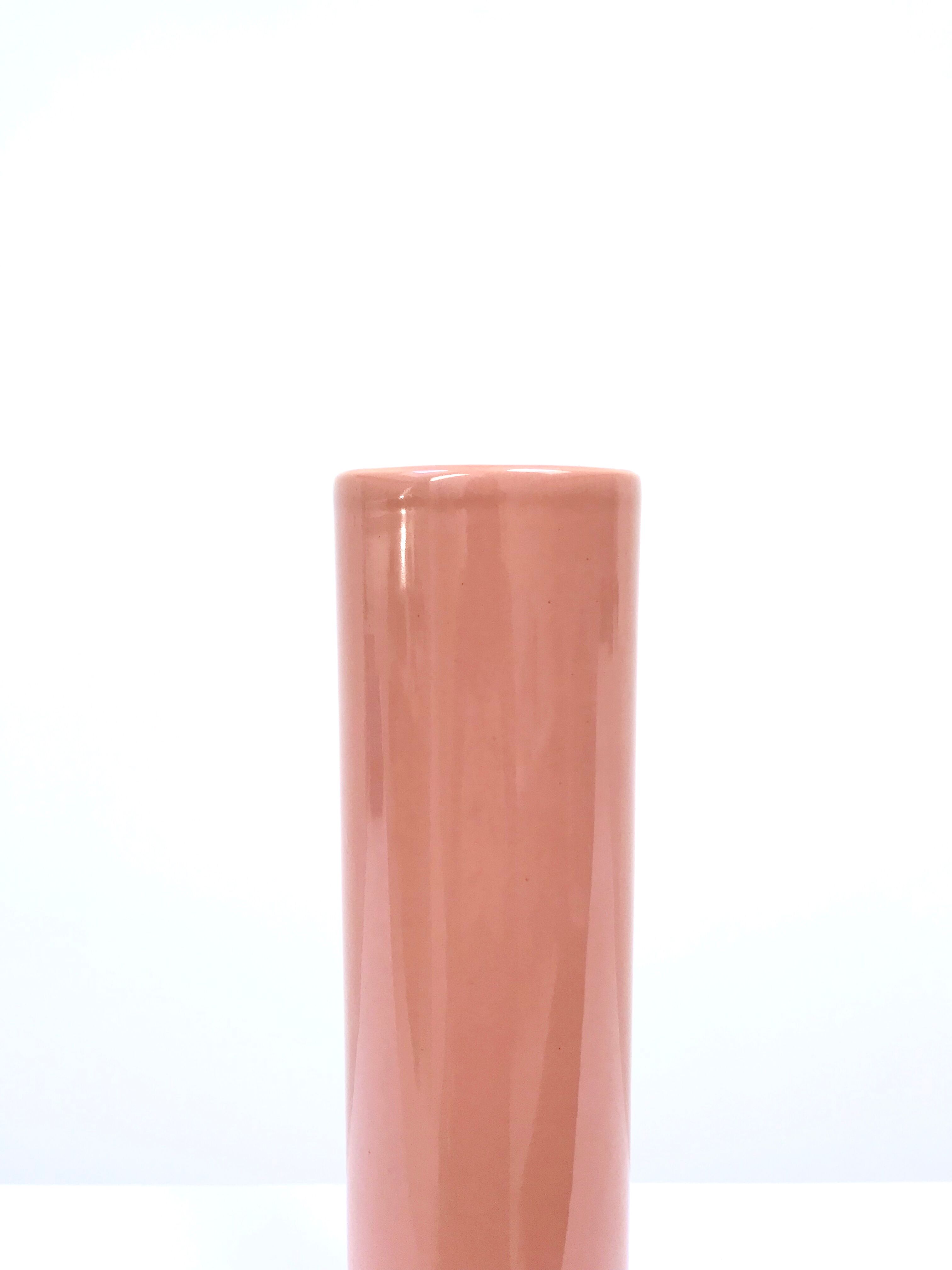 Pink ceramic vase