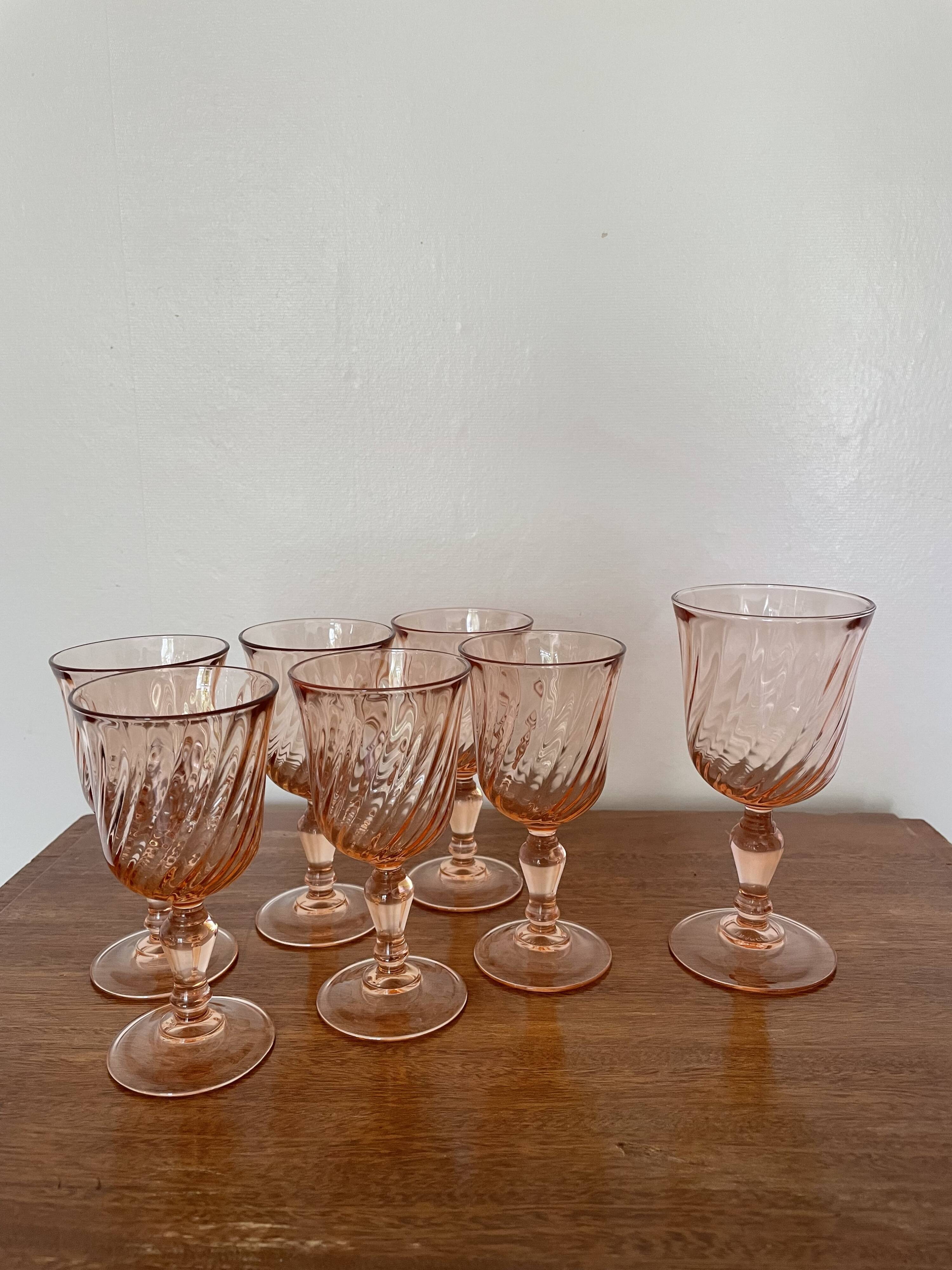 Rose liqueur or port glasses Rosaline d'Arcoroc