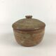 Sandstone salt box / pot of puisaye pierre lion