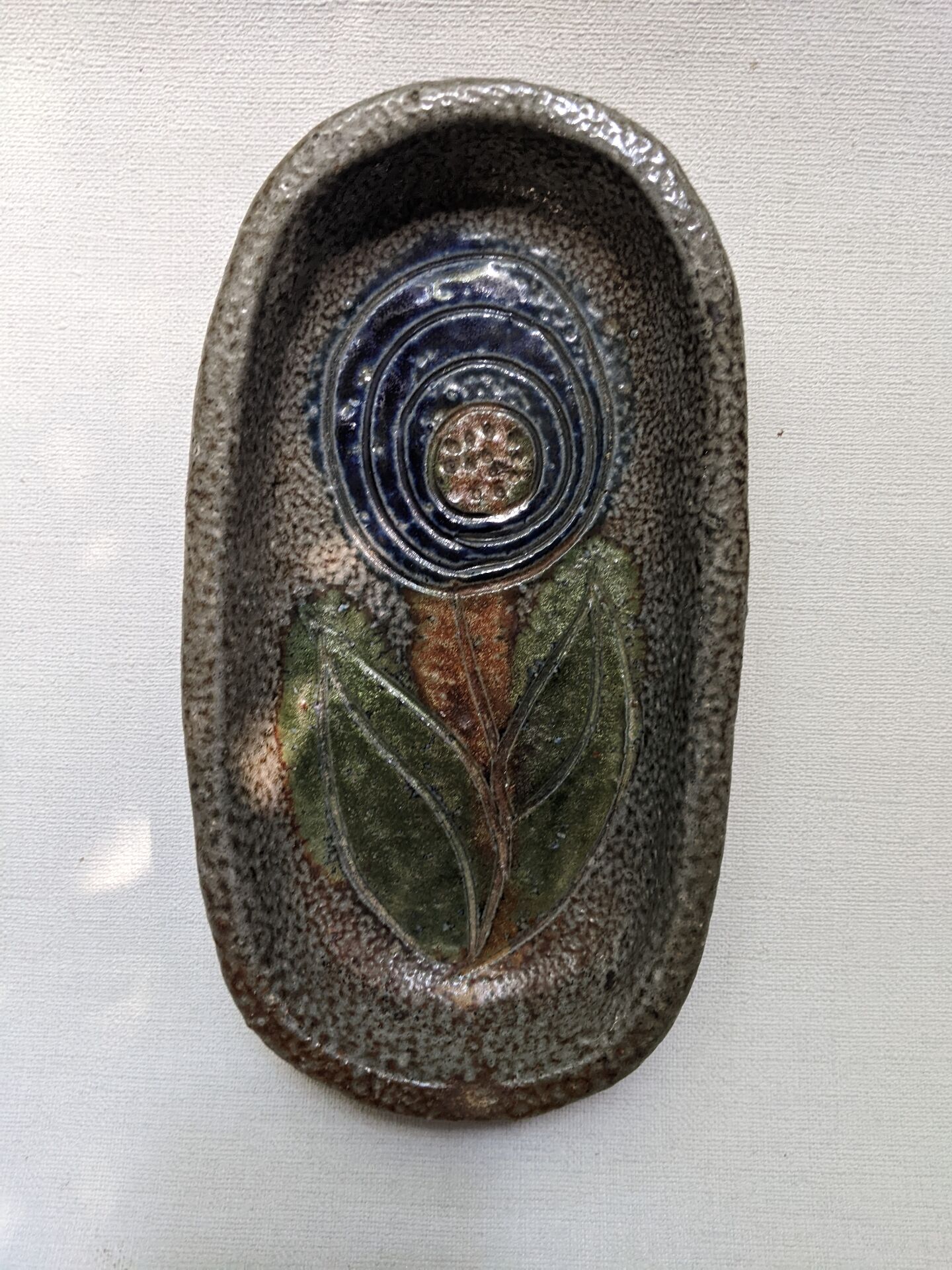 Handmade ceramics with floral decoration, Scandinavian decor.