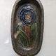 Handmade ceramics with floral decoration, Scandinavian decor.