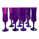 10 purple champagne flutes