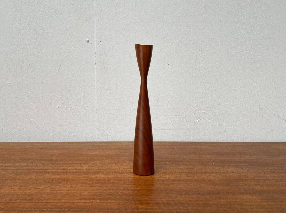 Mid-Century Danish Teak Tulip Candle Holder, 1960s