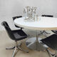 Midcentury dining office set Tecno 'Modus' chairs