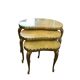 Set of 3 vintage nesting tables in onyx / side tables