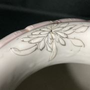 Pair of porcelain ball vases with cottage decor, late 19th century