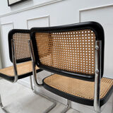 Pair of black B32 Cesca chairs