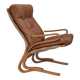 1970s, Norwegian armchair, model "Kengu", furniture leather.