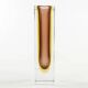 Sommerso mid-century modern vase, glass, designed by F. Poli, Italy, 1950s