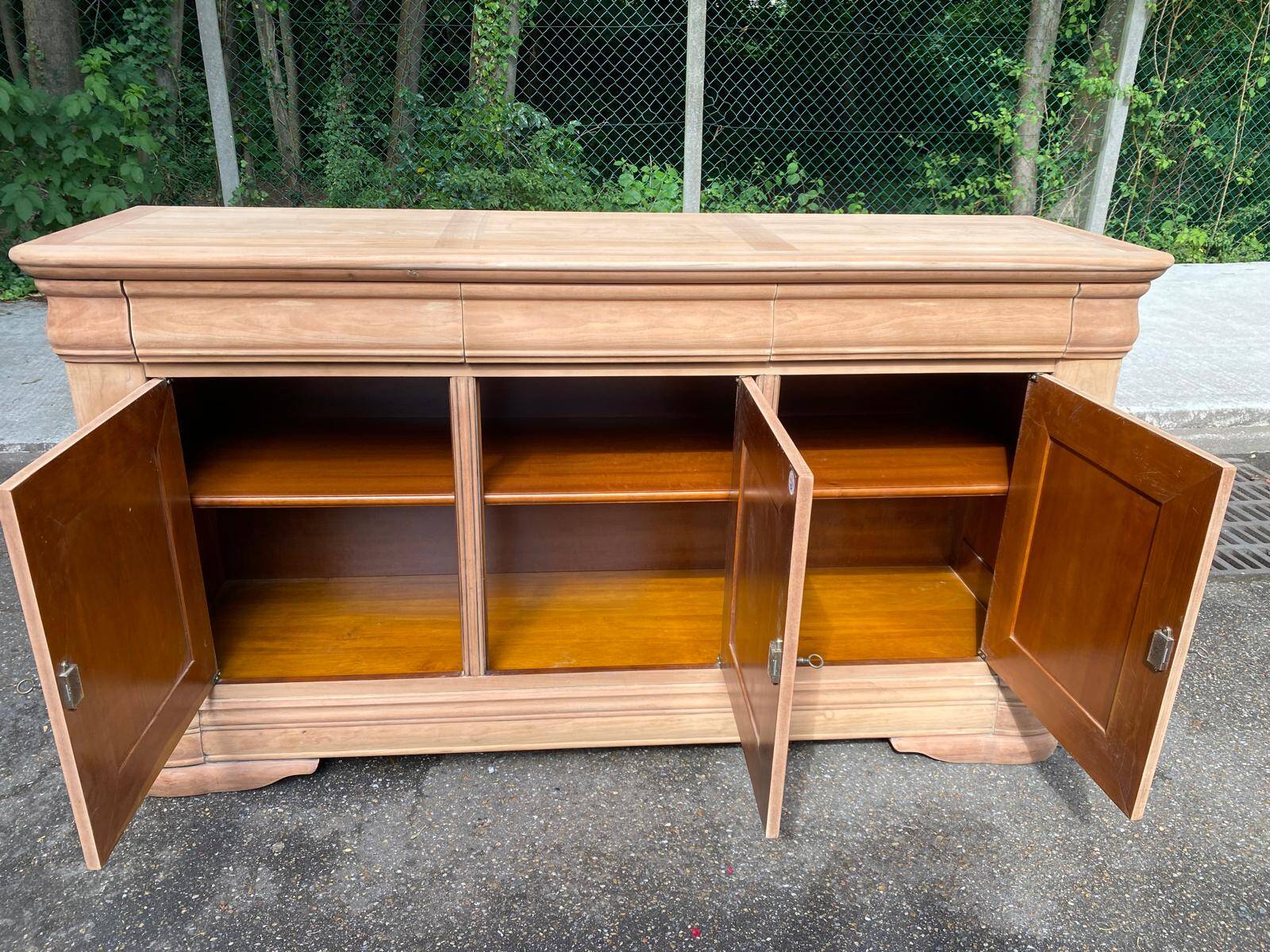 Louis Philippe vintage renovated sideboard in cherry wood.