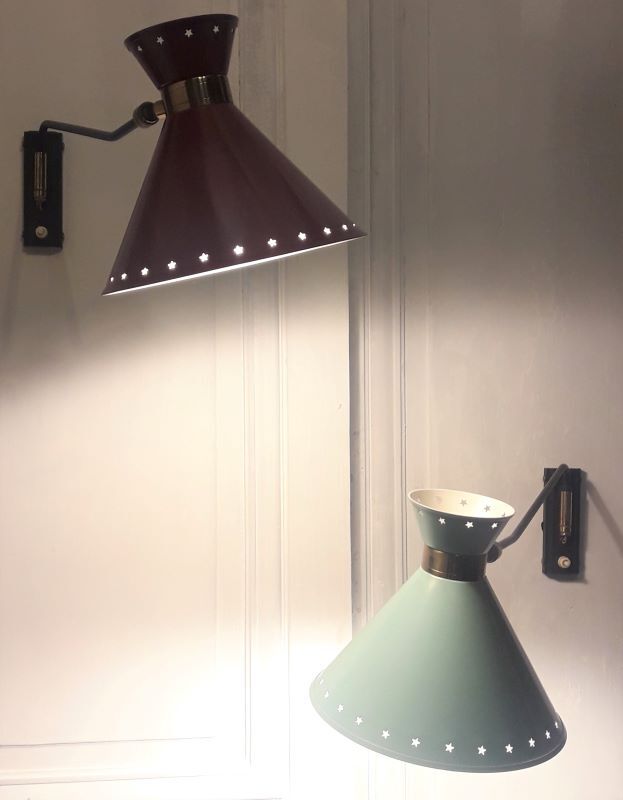 Wall light Diabolo René Mathieu 50s