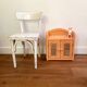 Small vintage rattan wall cabinet