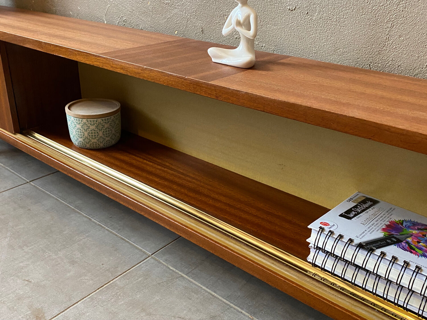 Vintage wooden sideboard from the 50s (shallow)