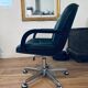 Vintage black leather armchair
