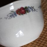 Ecru cup with flowers Alsace Sarreguemines pottery