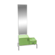 Bauhaus Czech Green Vanity Table with Mirror and Chrome Frame, 1930s