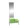 Bauhaus Czech Green Vanity Table with Mirror and Chrome Frame, 1930s