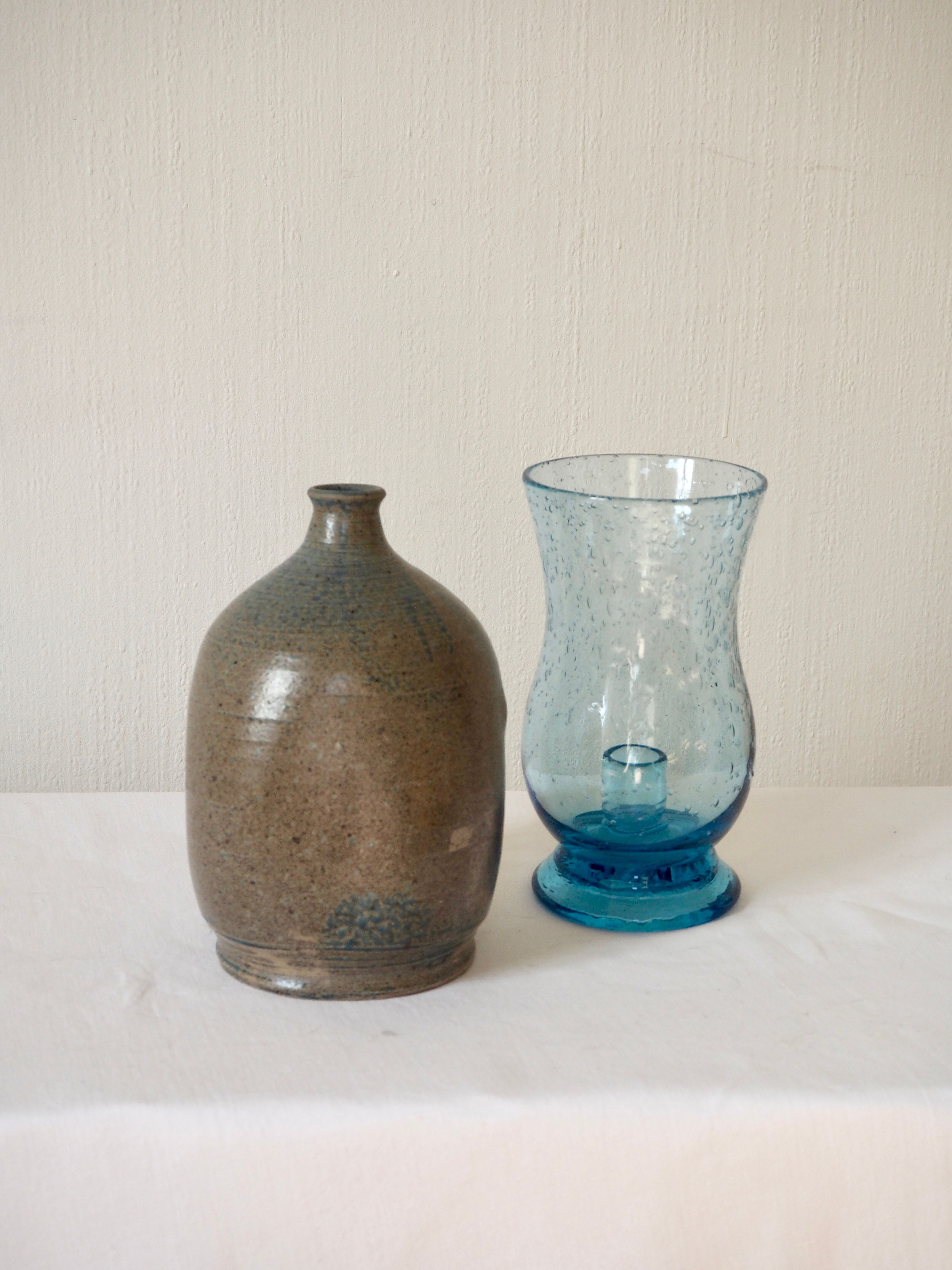 Biot glass candlestick