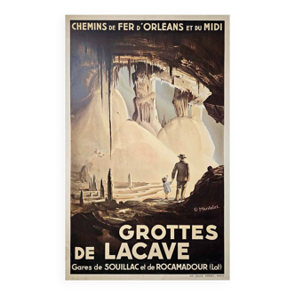 Original poster - Orléans and Midi Railways Grotte de Lacave