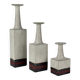 Rare Bruno Gambone Ceramic Monofiore Vase Trio, Italy – Mid-20th Century