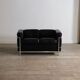 Canapé deux places vintage Cassina LC2 par Charlotte Perriand et Le Corbusier