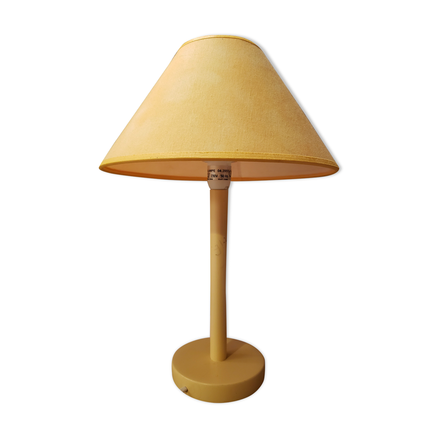 Yellow bedside lamp KERIA foot wood bulb E14 not included