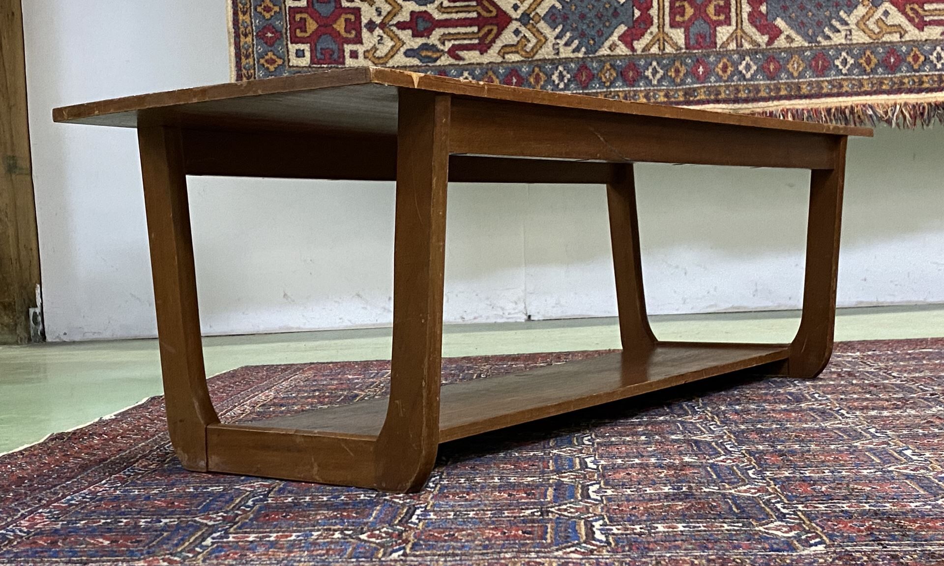 Teak coffee coffee table - 70s