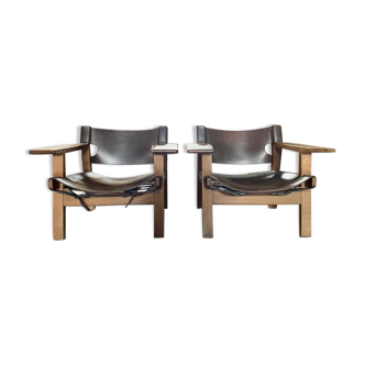 Pair of Spanish armchairs by Borge Mogensen