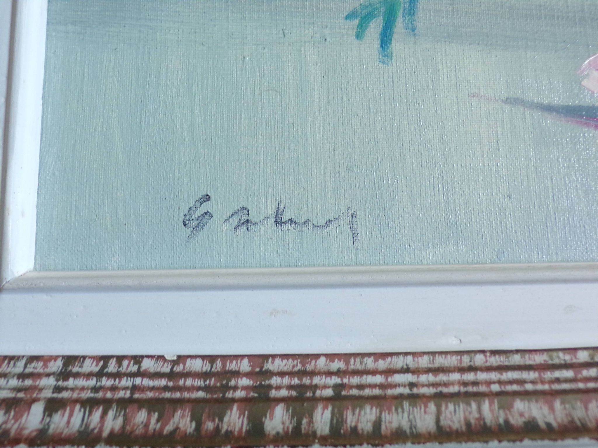 Ancienne peinture représentant un bouquet de fleur