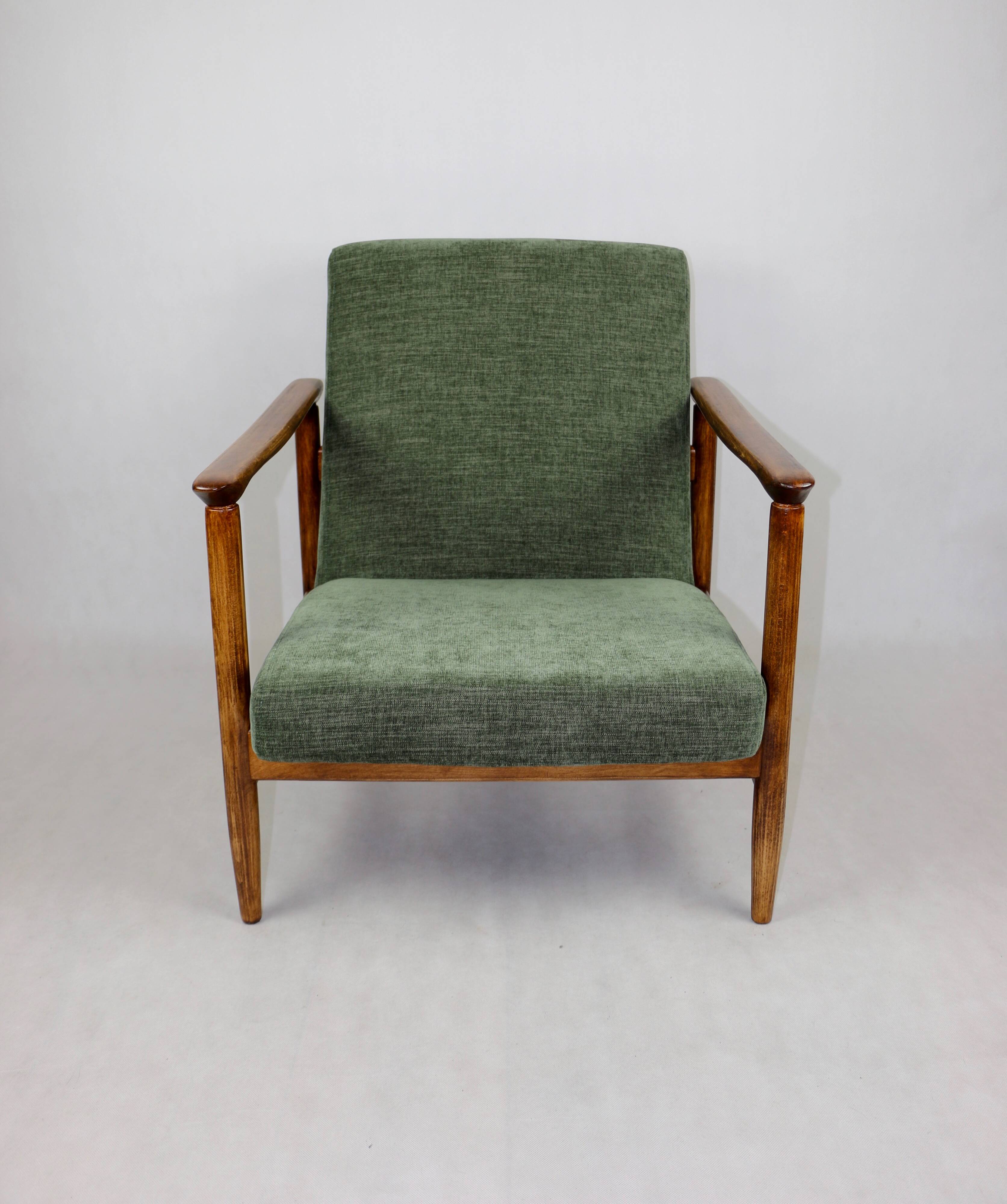 Green Olive GFM-142 Armchair attributed to Edmund Homa, 1970s