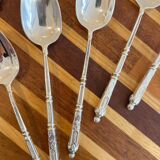 Set of 12 small silver-plated metal spoons
