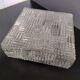 Ceiling lamp / wall lamp vintage molded glass 1970
