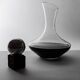 Carafe à vin vintage des années 1990, corps en verre arrondi avec sphère en marbre et bouchon cube en liège