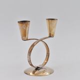 Vintage Danish silver metal candlestick