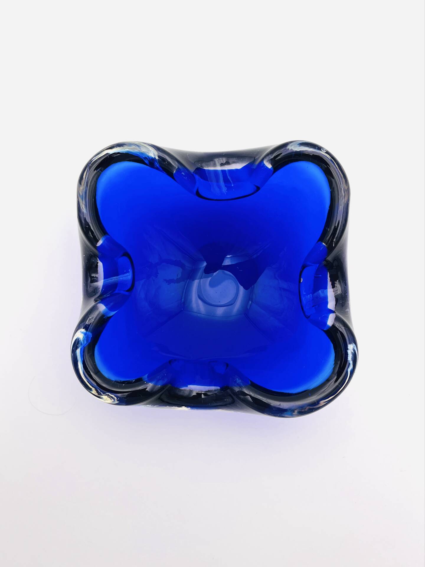 Murano Sommerso Cobalt Blue Dish - 1960