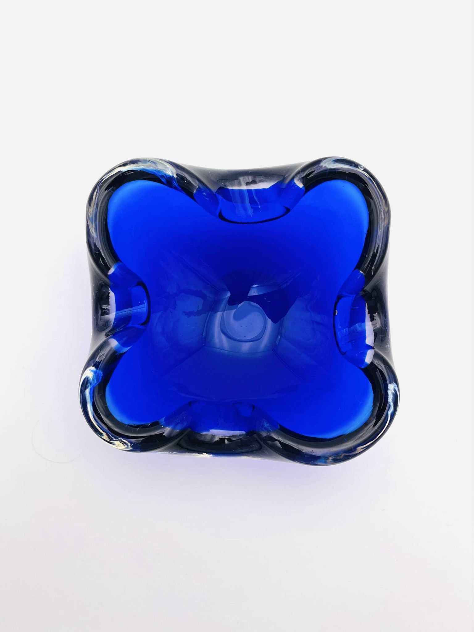 Murano Sommerso Cobalt Blue Dish - 1960