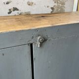 Factory blue patinated workshop furniture