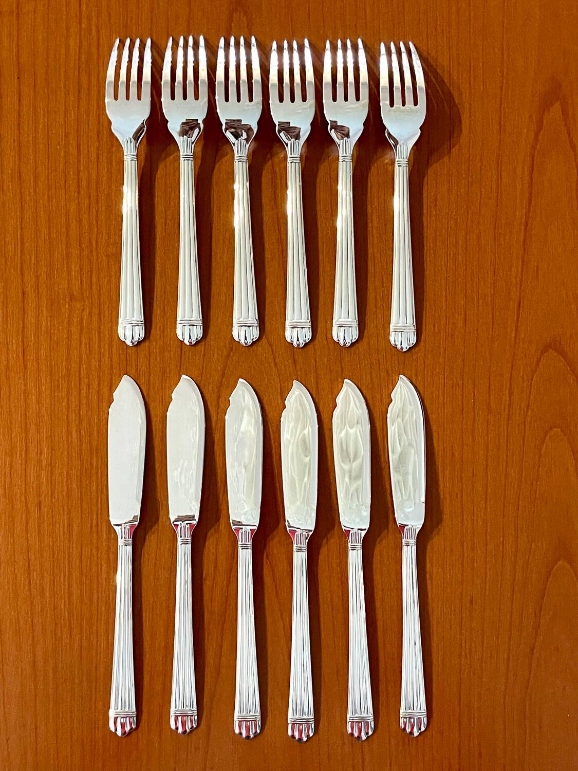 Christofle aria 6 fish cutlery set (12 pieces)