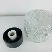 Moulded glass wall light from the 1950s, ceiling light.