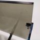 Vintage chrome smoked glass side tables