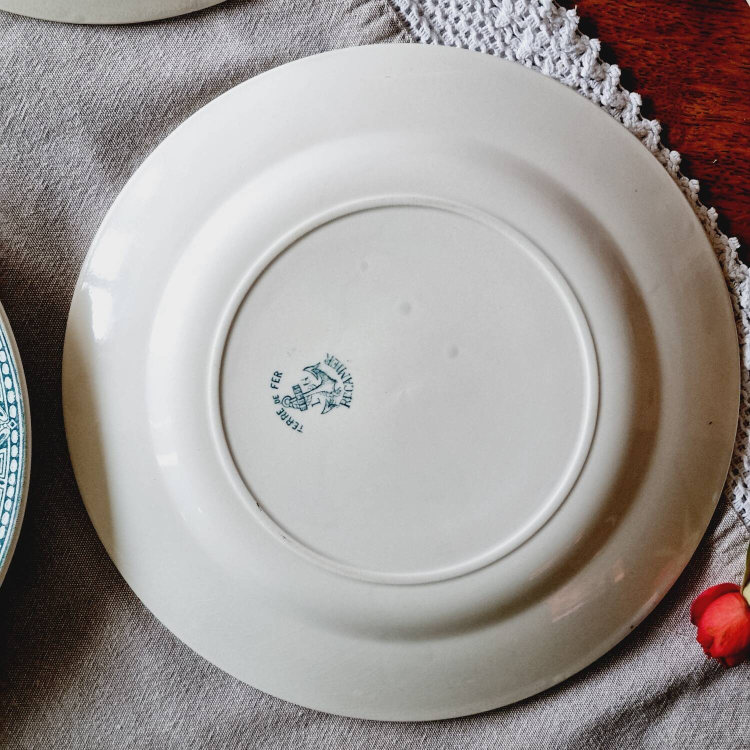 6 Clairfontaine Recamier iron earth flat plates