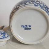 Chinese ceramic teapot with blue patterns