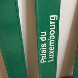 Plates vintage parisian bus signage