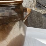 Brown glazed grease pot