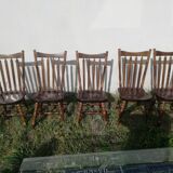 Set of 5 vintage bistro chairs